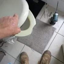 Toilet being repaired