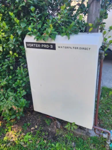 Outside Water Filter Installed