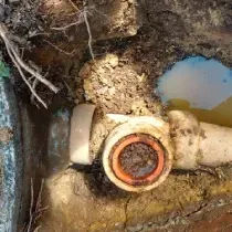Blocked Drain Pipe