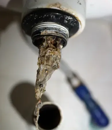 Drain needing clearing