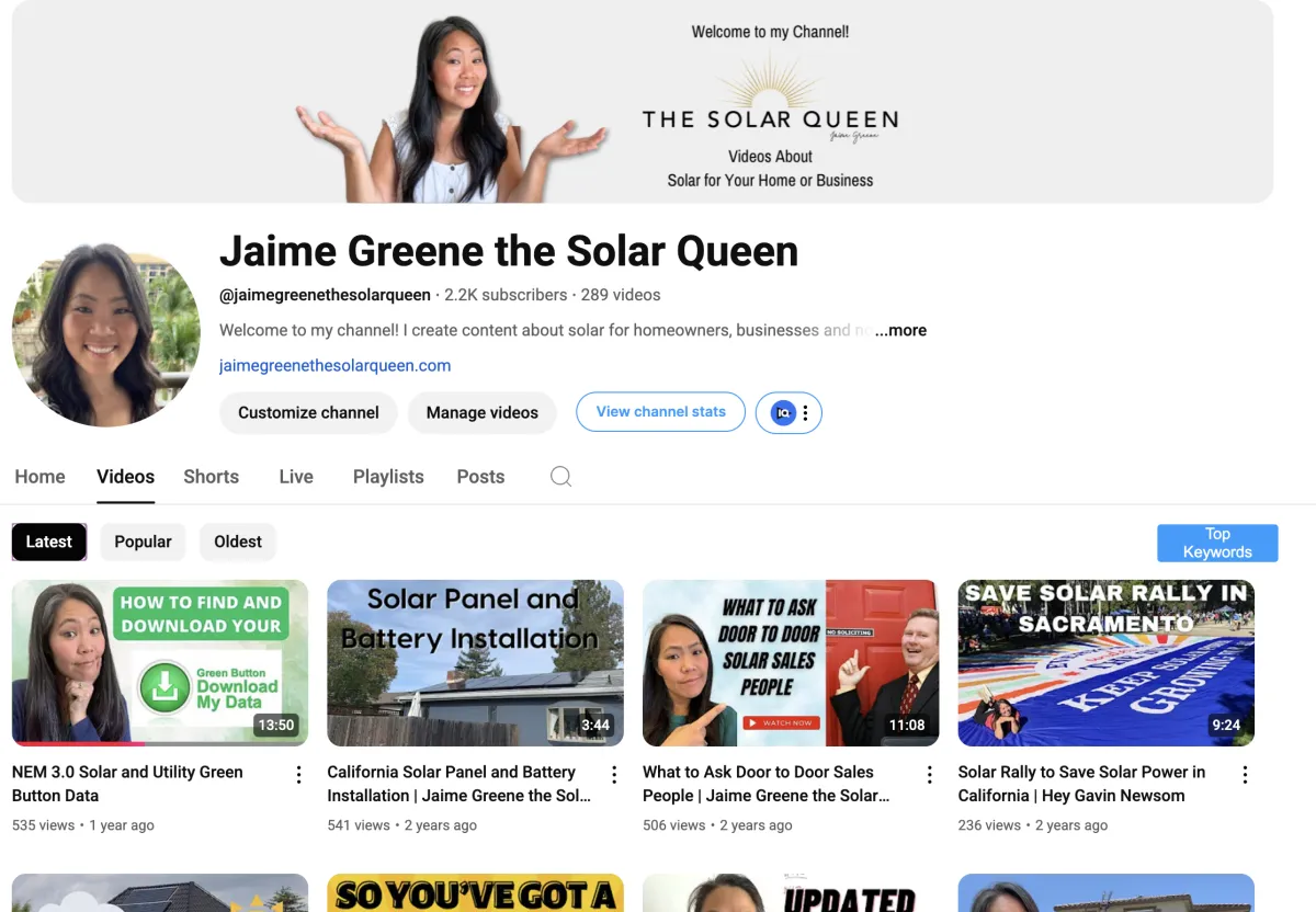 YouTube channel picture