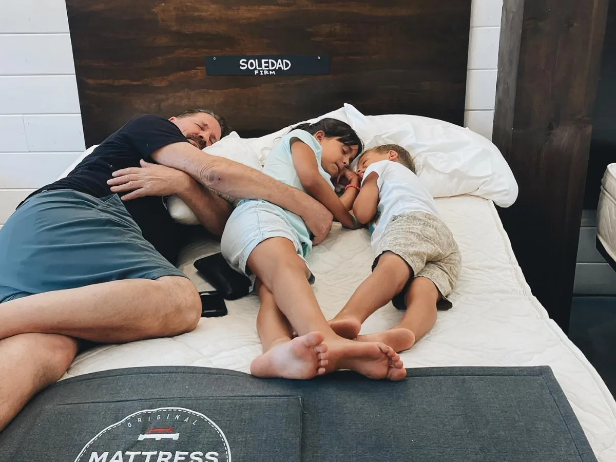 family sleeping on soledad