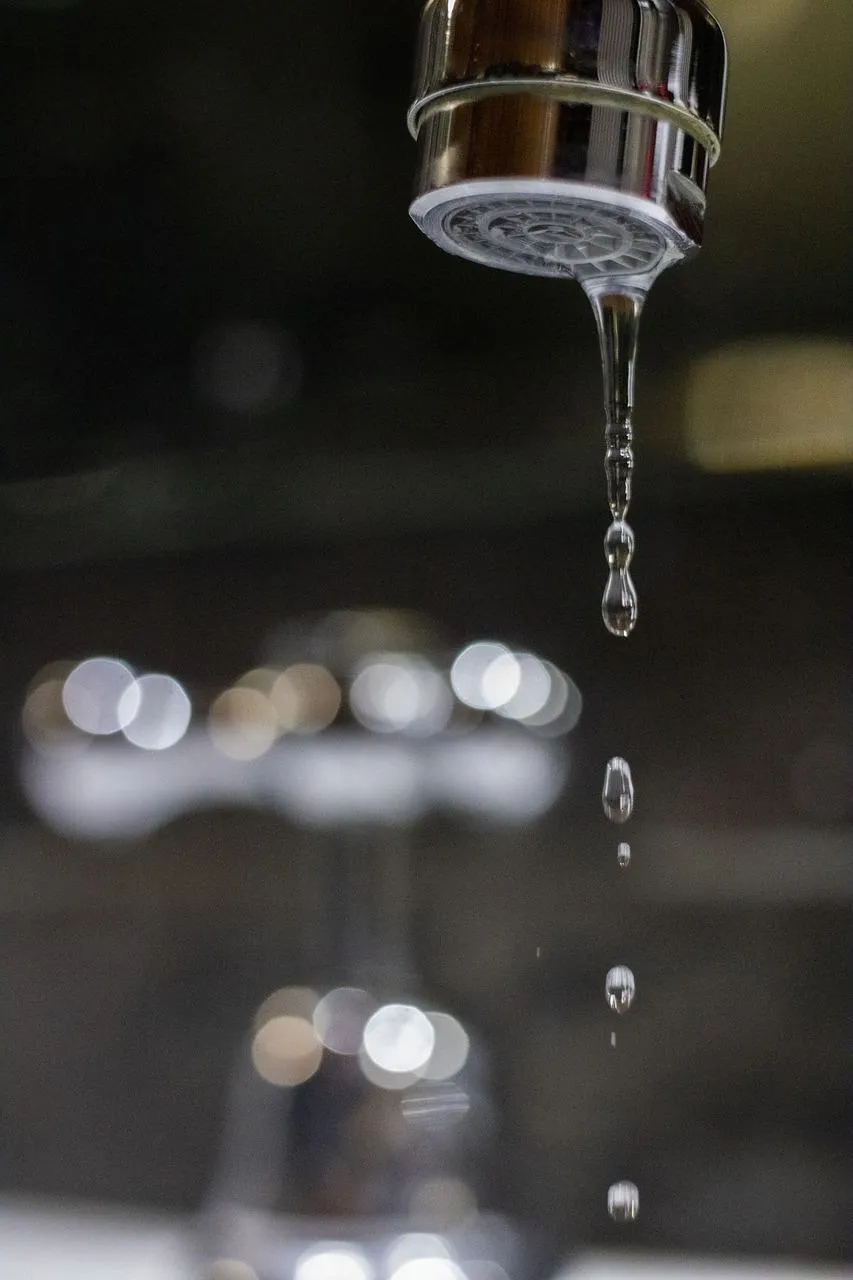 water dripping from faucet