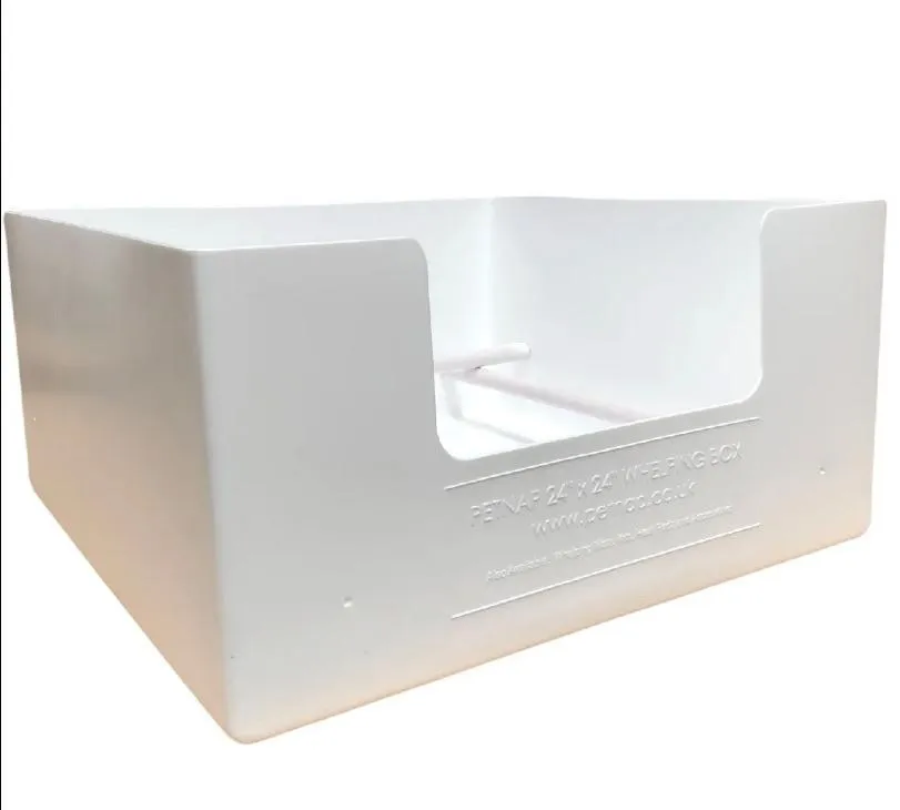 White plastic whelping box