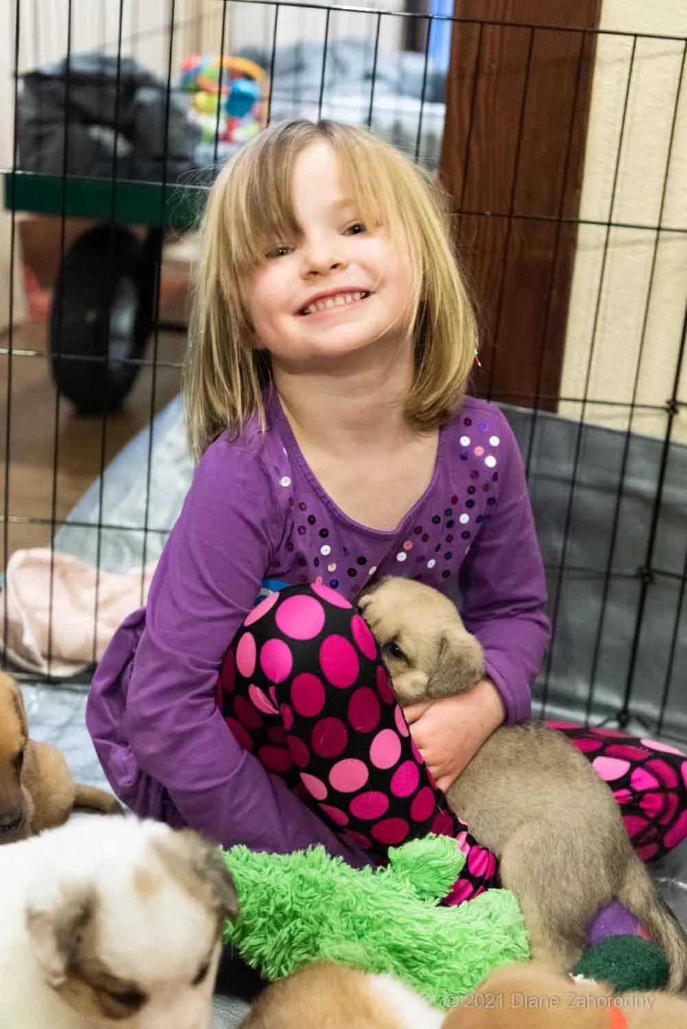 Little girl smiling at camera