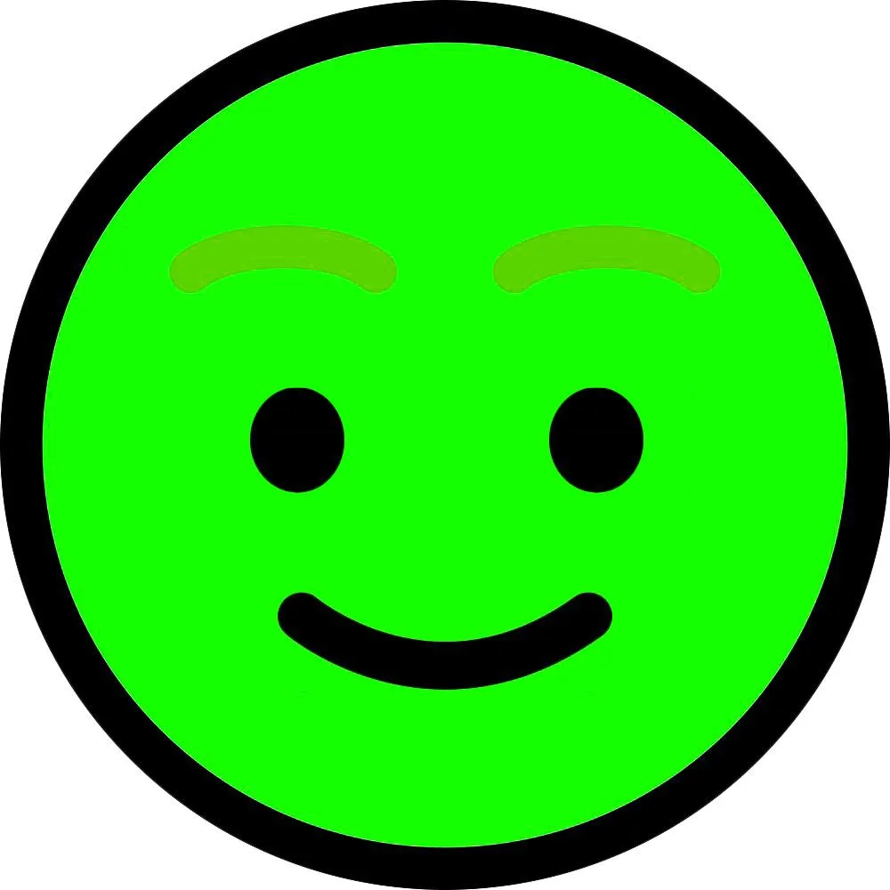 Green smiley face