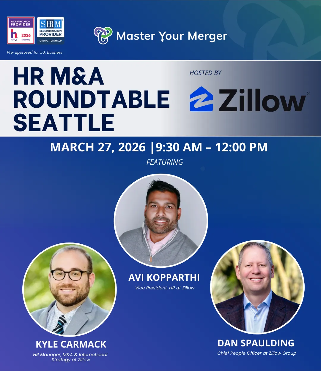 Three Speakers Headshot for March RT Session