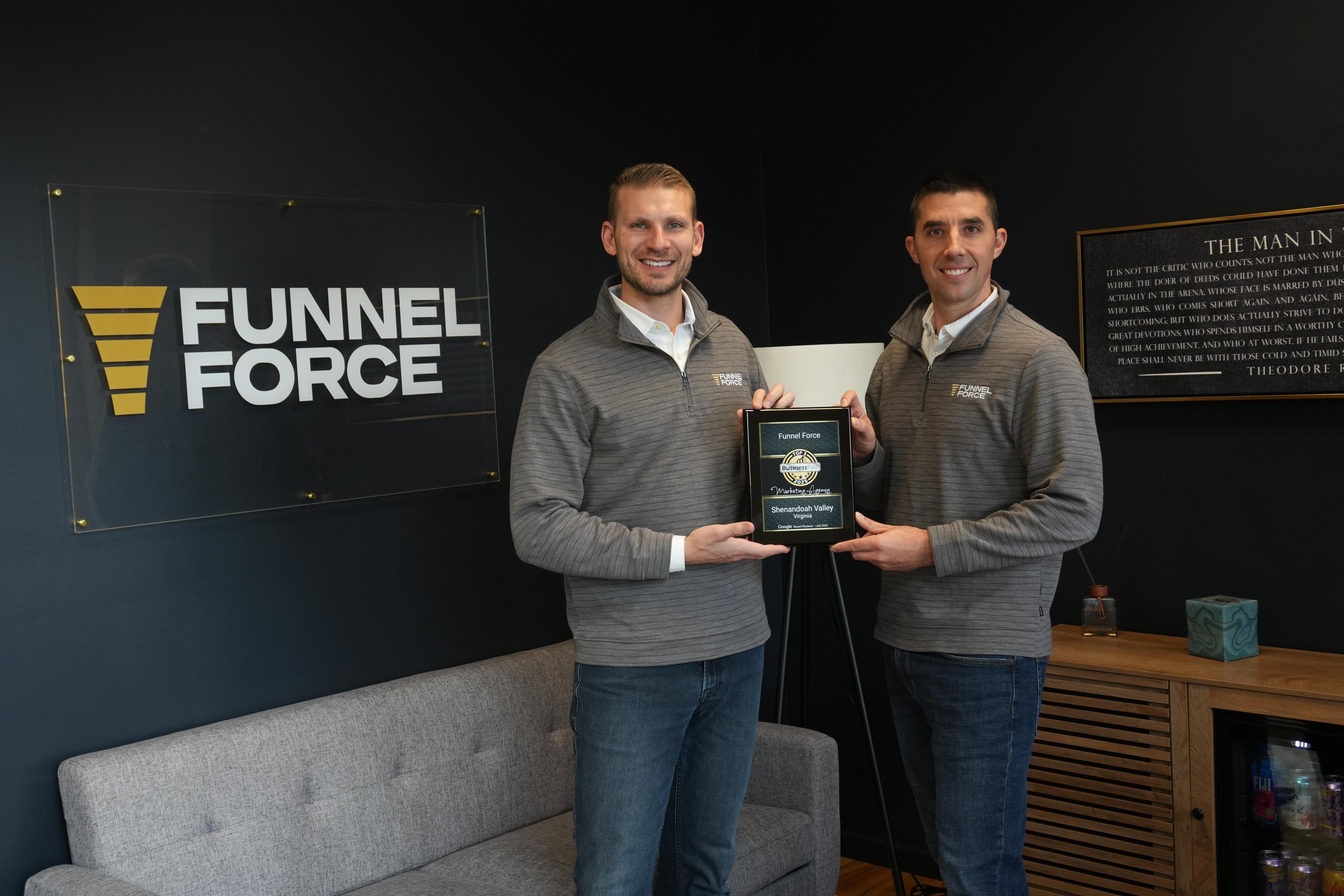 Funnel Force Recognized as Top Marketing Agency in 2025 Shenandoah Valley Awards
