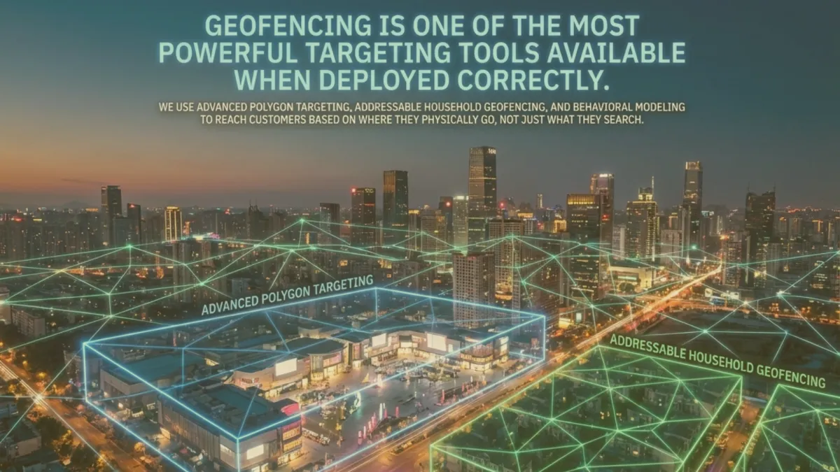 Advanced geofencing and programmatic advertising targeting city locations