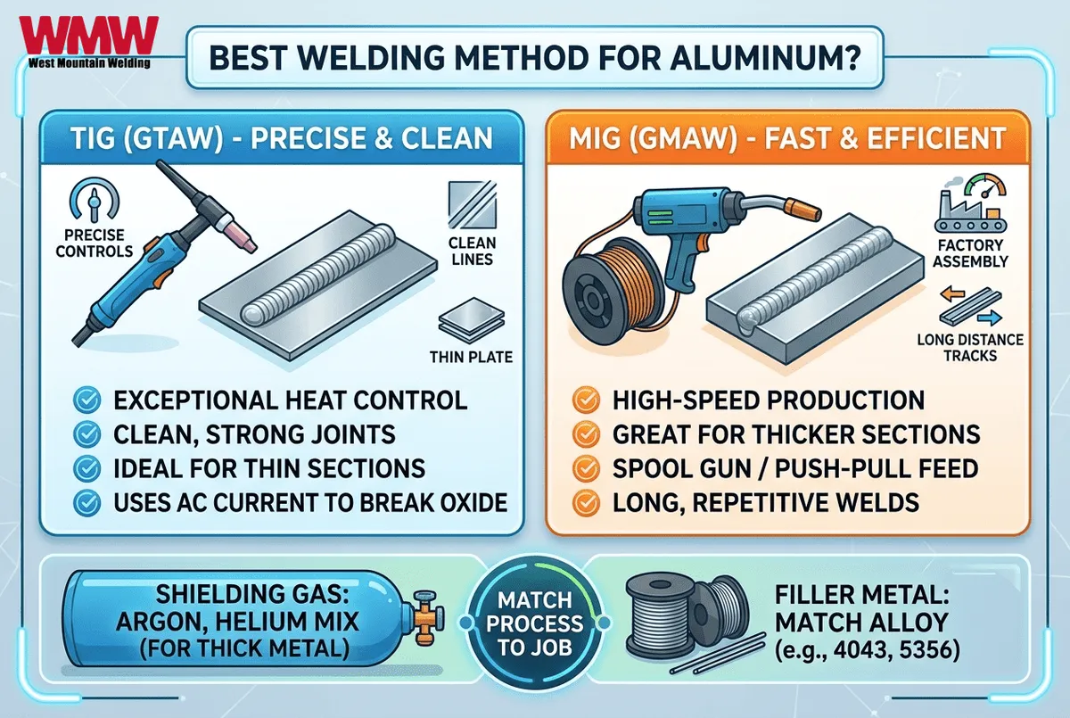 What is the best welding method for aluminum?
