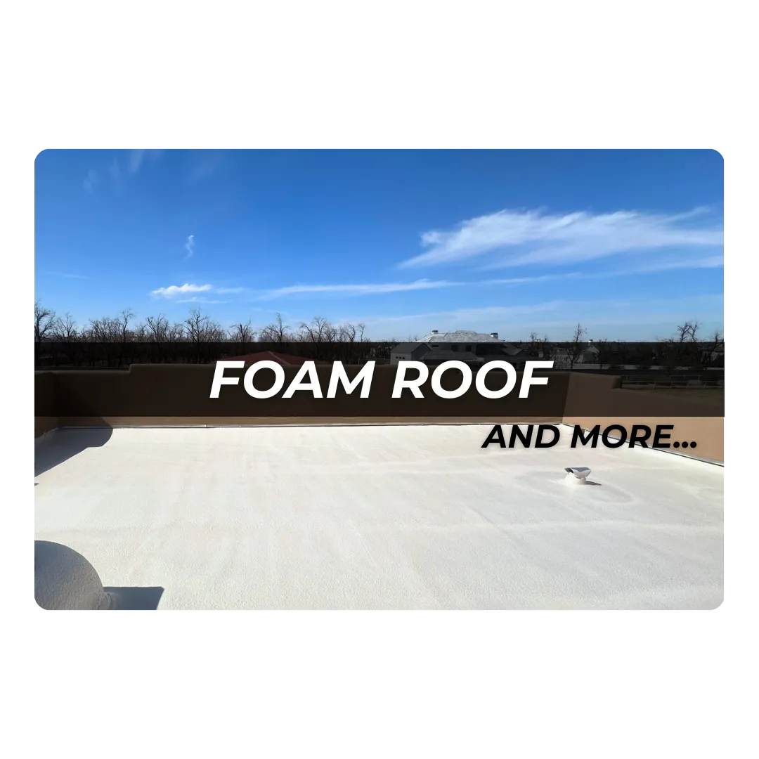 Flat foam roofing system applied by Arizona’s Finest Roofing — energy-efficient and weather-resistant solution for Arizona buildings.
