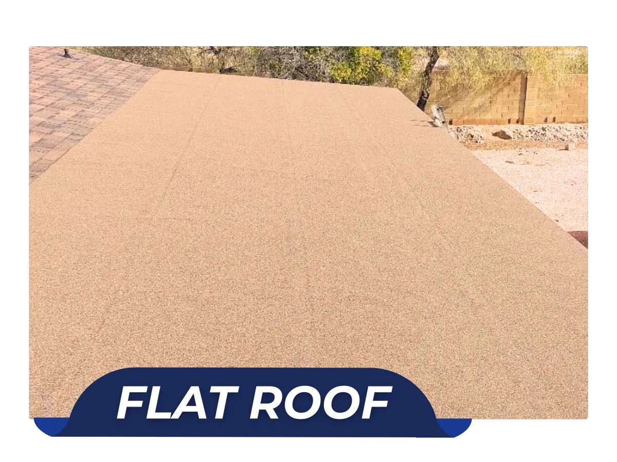 Flat roofing system expertly installed by Arizona’s Finest Roofing — durable solution for commercial and residential structures.