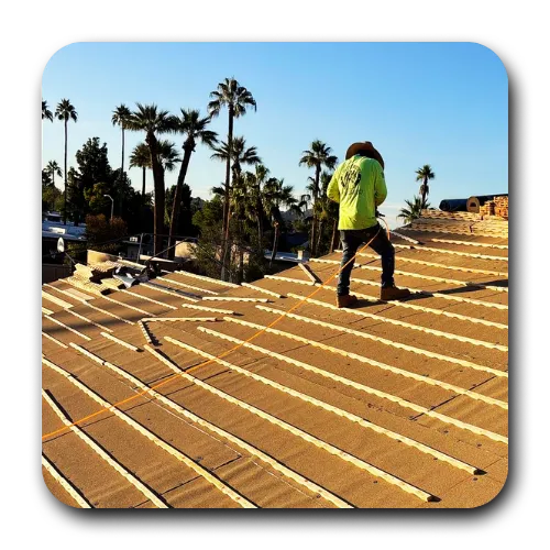 Close-up of high-quality S-tile roofing, demonstrating the best roof repair in phoenix standards.