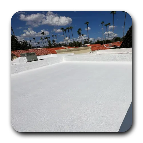 Freshly restored flat roofing surface inspected by a top roofing company Chandler AZ.
