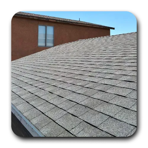 Clean, newly installed grey shingle roofing Florence AZ on a single-story home.