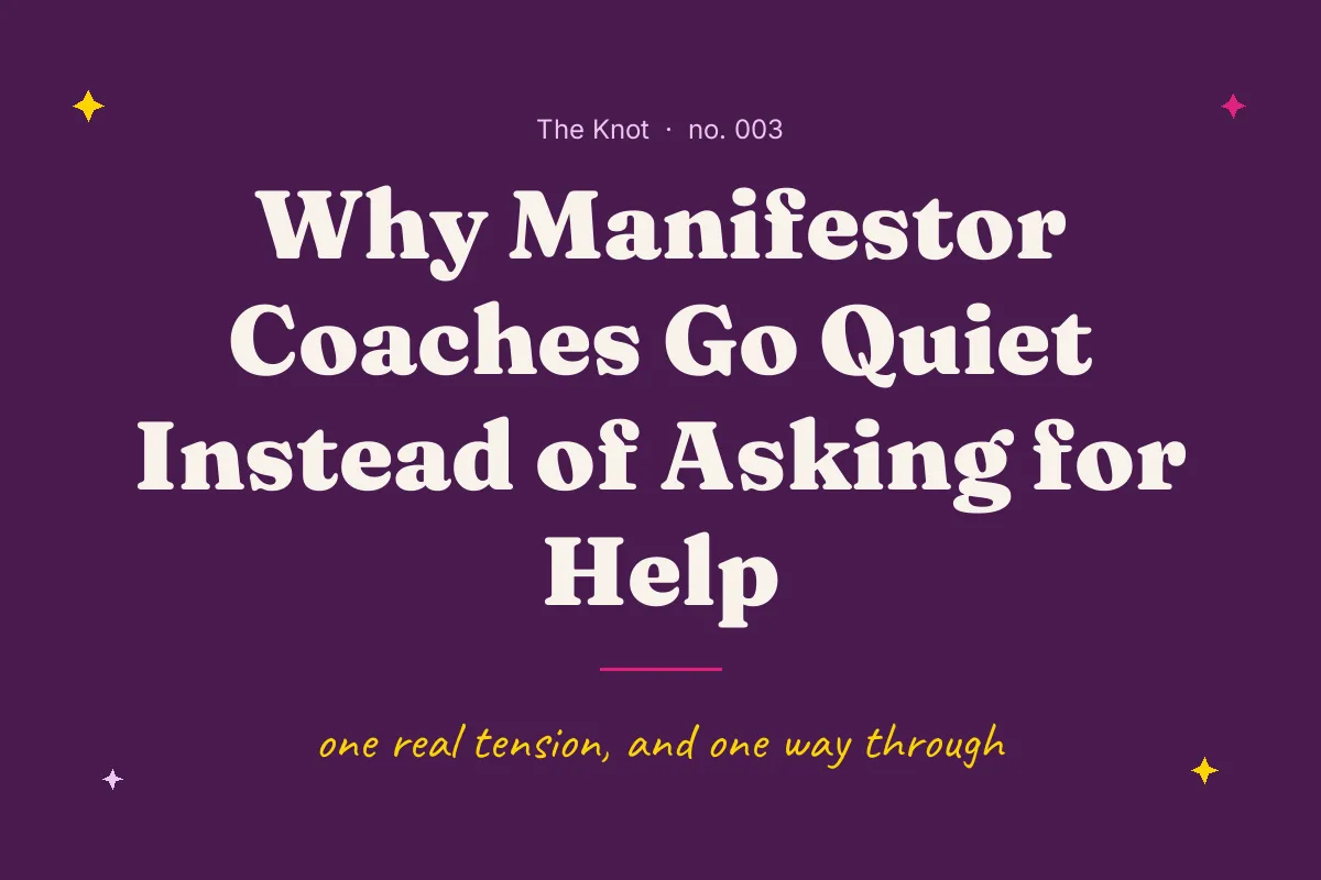 Why Manifestor Coaches Go Quiet Instead of Asking for Help