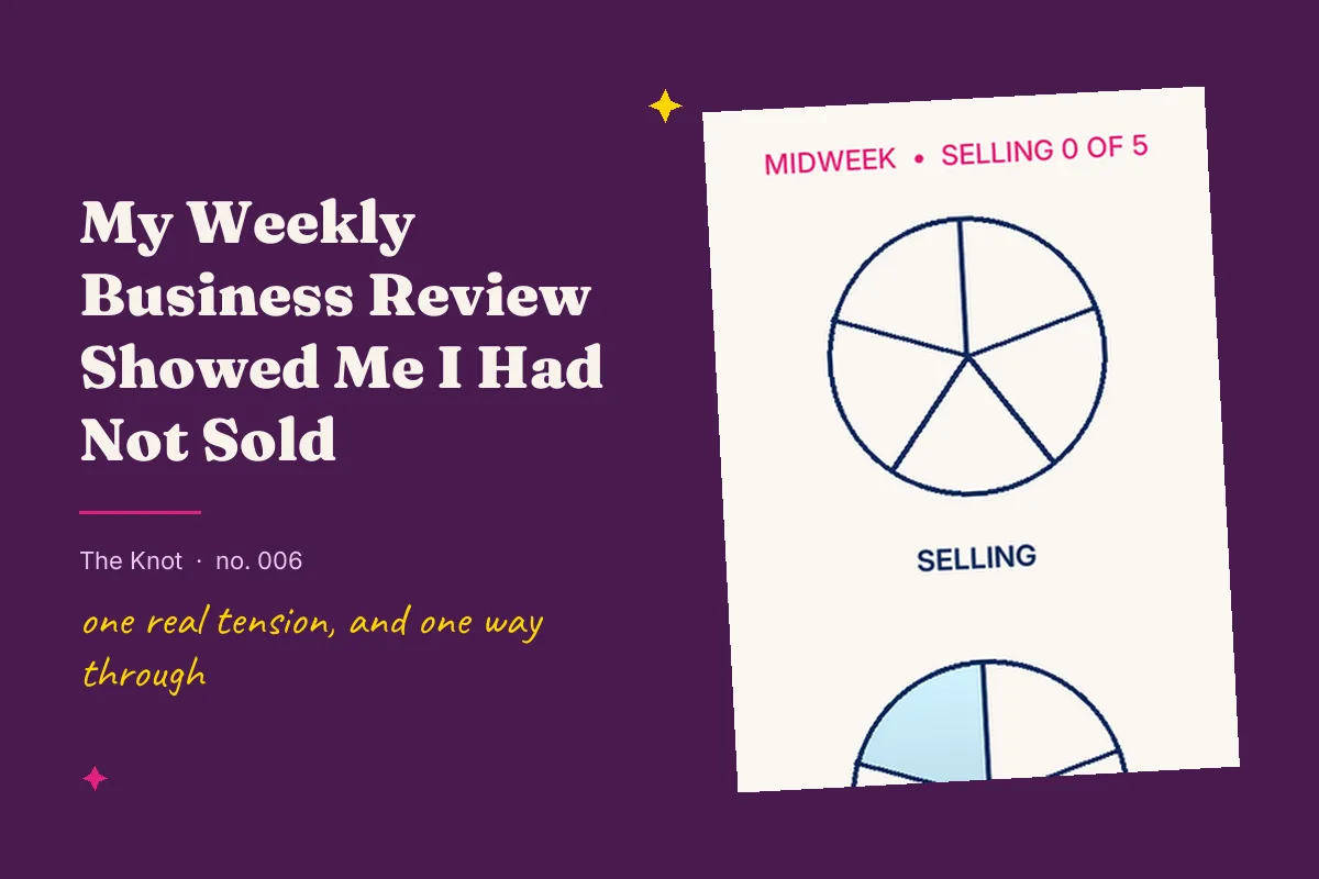 My Weekly Business Review Showed Me I Had Not Sold