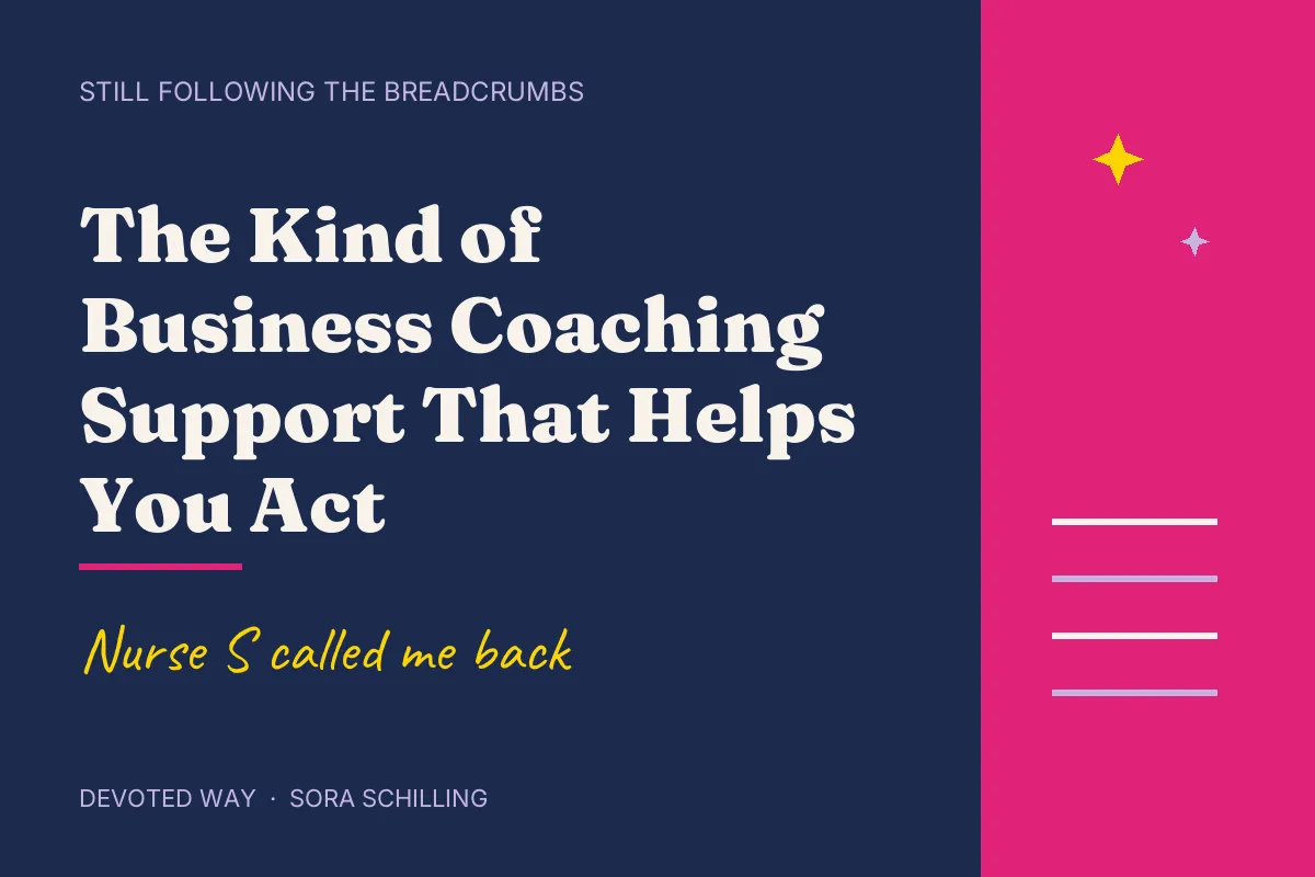 The Kind of Business Coaching Support That Helps You Act