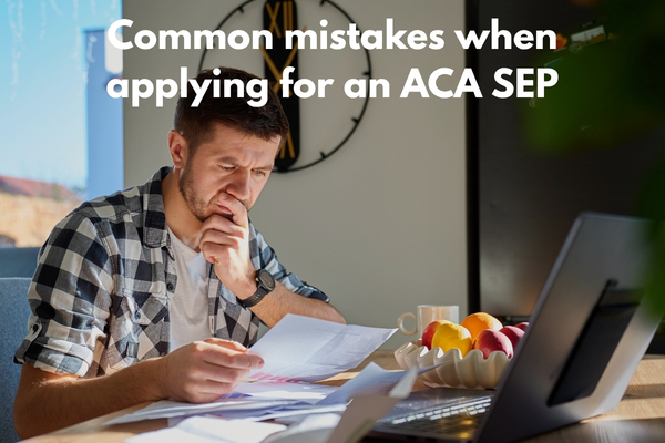 Individual reviewing health insurance options during Special Enrollment Period SEP application process.