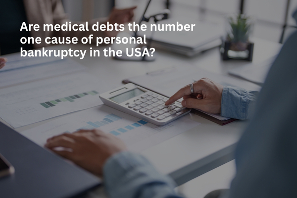 Family reviewing medical expenses and health insurance protection to prevent bankruptcy in the United States.