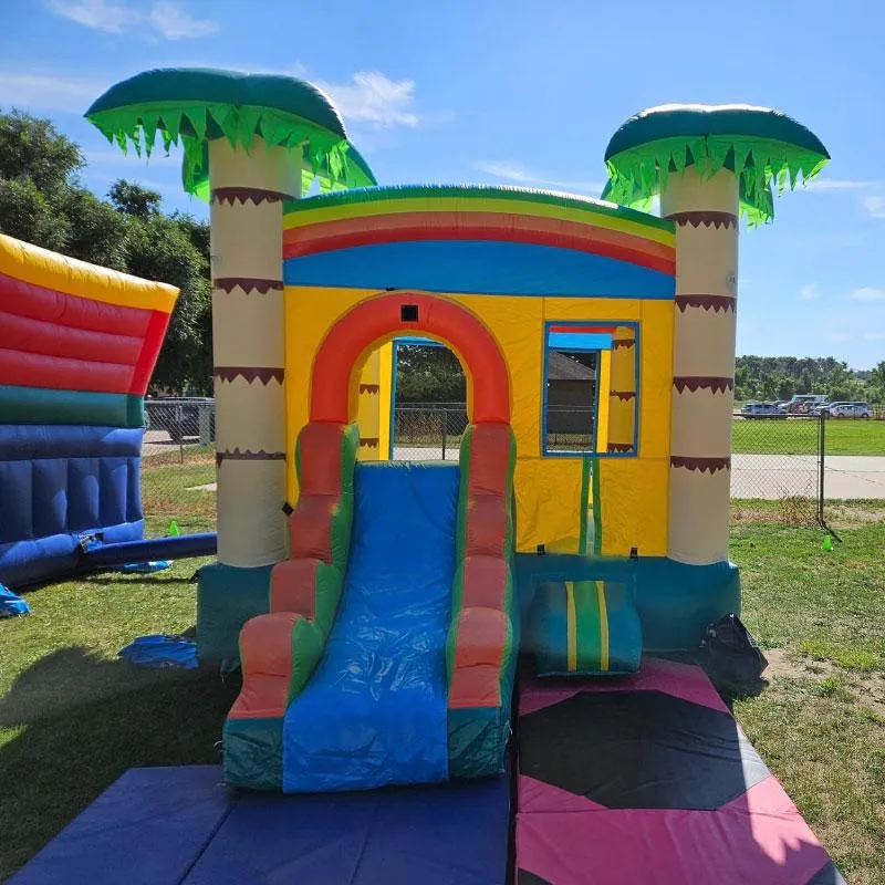 tropical palm bounce house