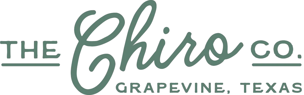 green trendy chiropractic logo