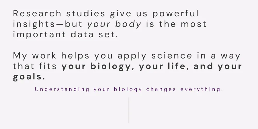 Most Health Advice Gives You Answers. I teach you how to ask better questions about your own body.
