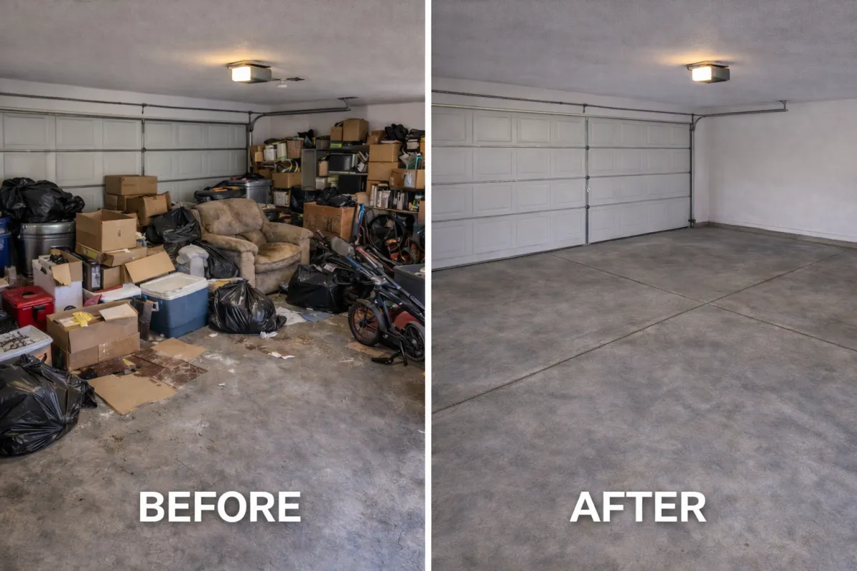 Plastic bags wrapped around a wooden post with plants.