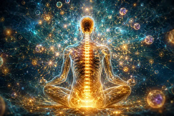 Morning Motivator blog cover image illustrating mind-body connection, stem cell activation, and conscious creation of regenerative health through intentional morning routines.