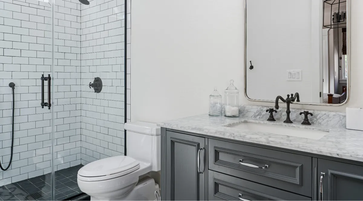 Charming custom suburban home with a spacious front yard, elegant architecture, and a warm, inviting design for comfortable family living.