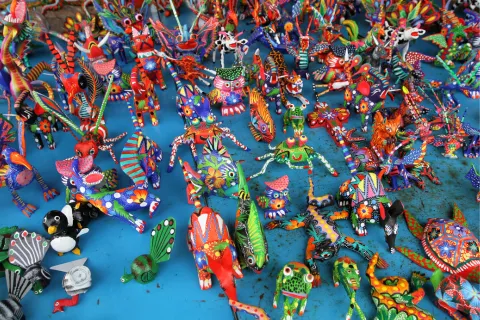 colorful alebrijes-wooden 
