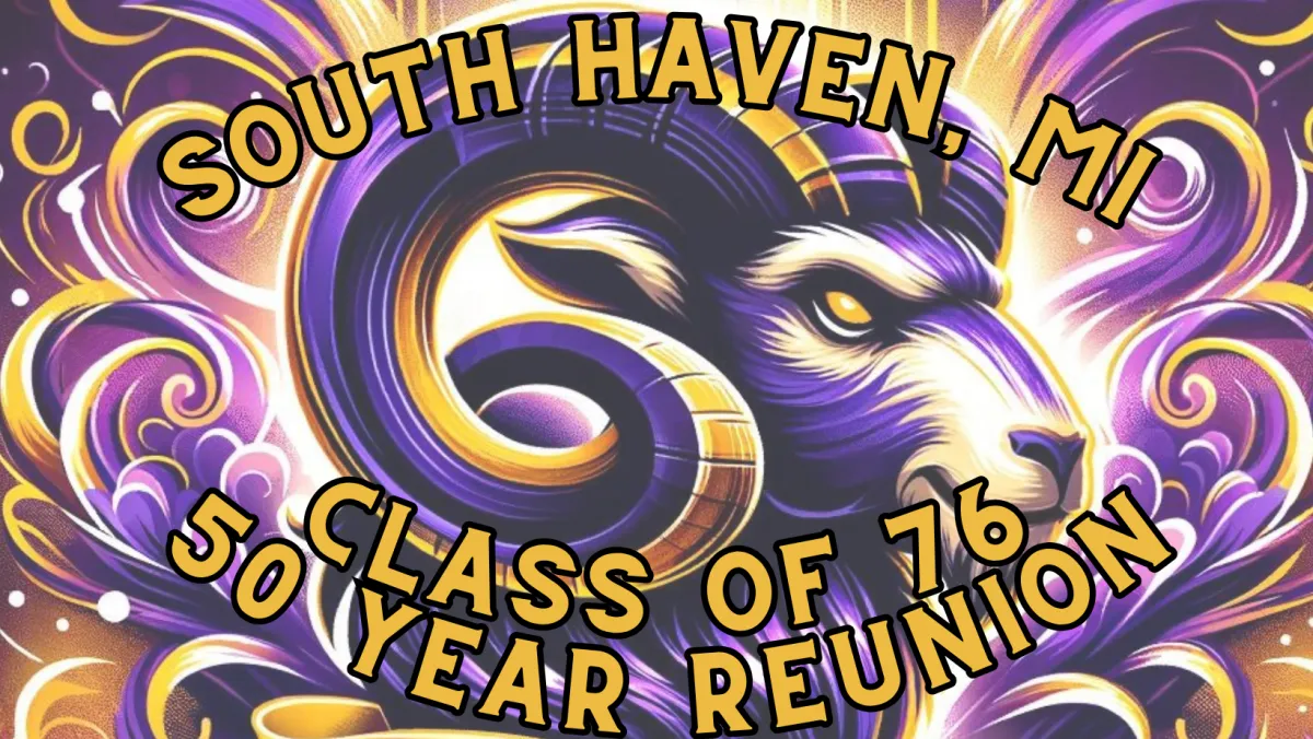 South Haven Rams Class of 1976 — 50-Year Reunion header graphic