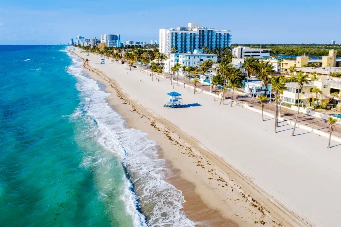 Hollywood Beach is one of the cheapest places to vacation in Florida