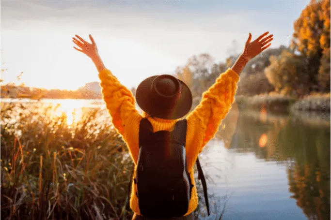 Spending time outside is one of the self-care strategies that helps me manage my depression