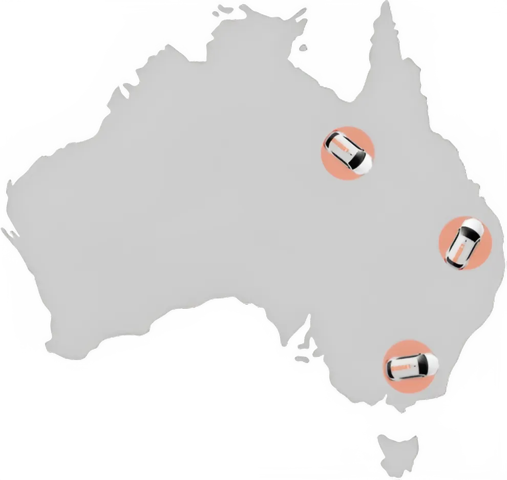 Budget Ride Cars in Australia map