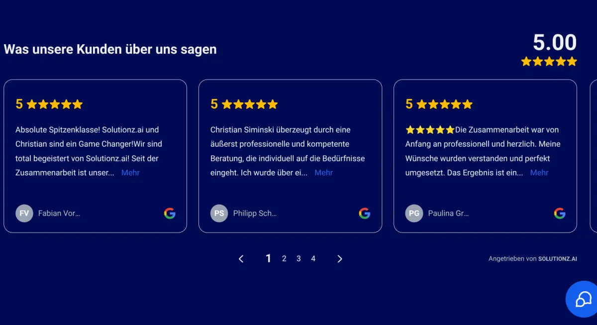 Google Bewertungs Widget, Googl reviewwidge