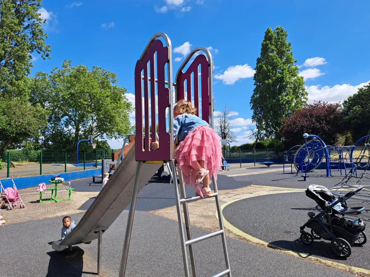 Children learning through play in the park