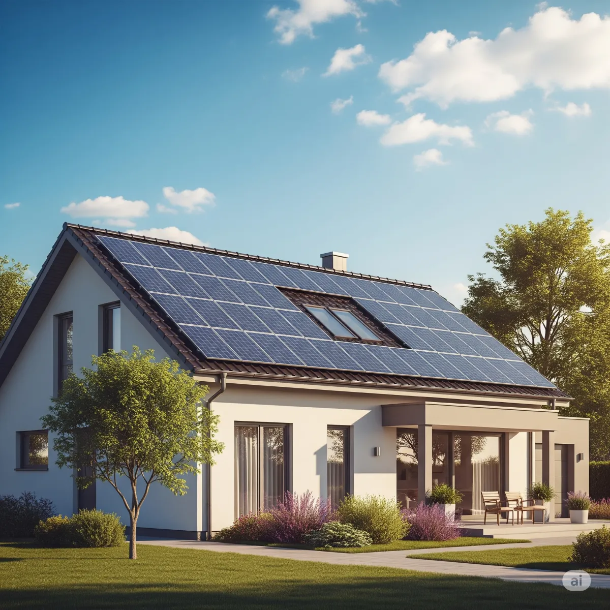 white and blue solar panels
