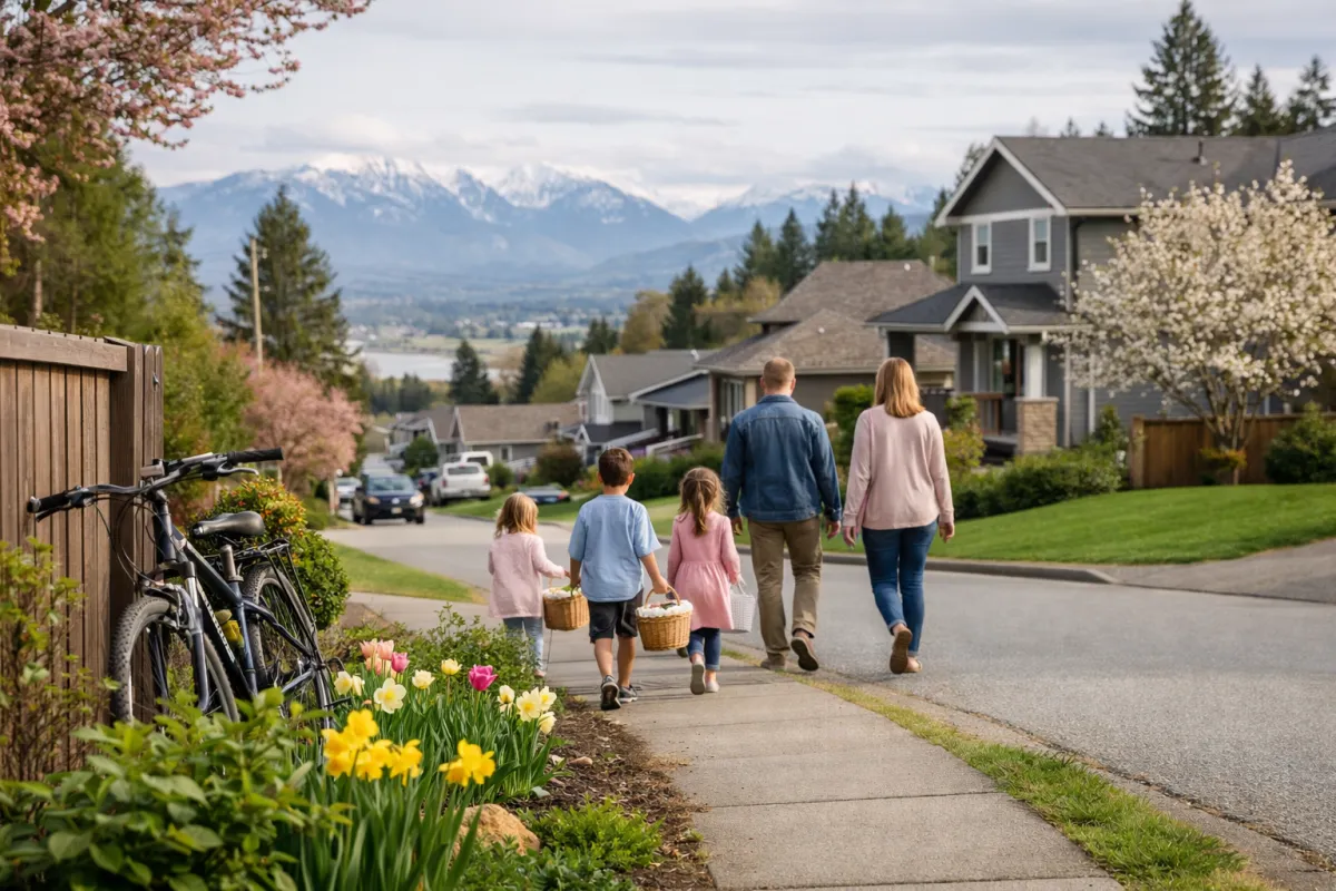 family in mission duing spring