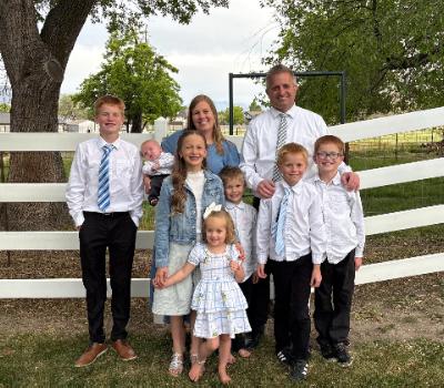 Family photo of Jenny Kohler, a parent reviewing The Little Flower Academy