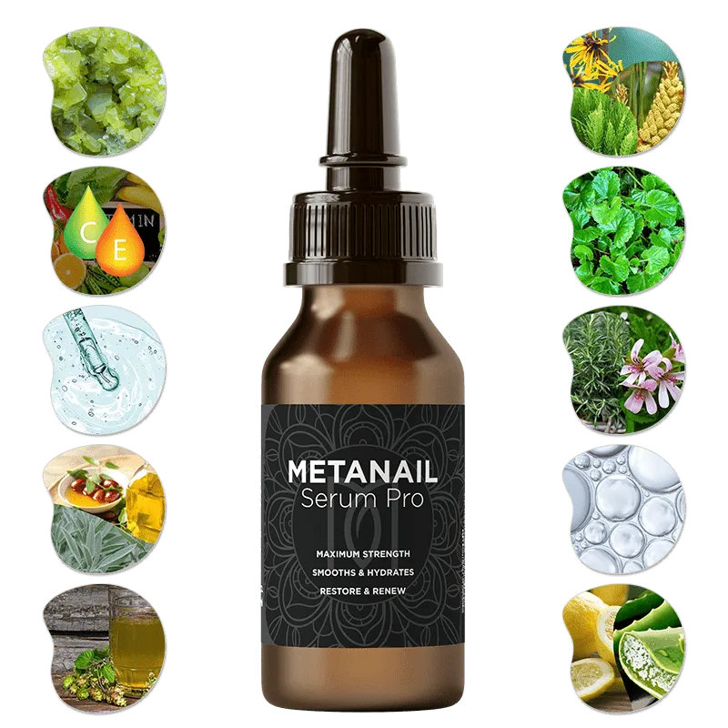 Metanail Serum Pro Ingredients with bottle