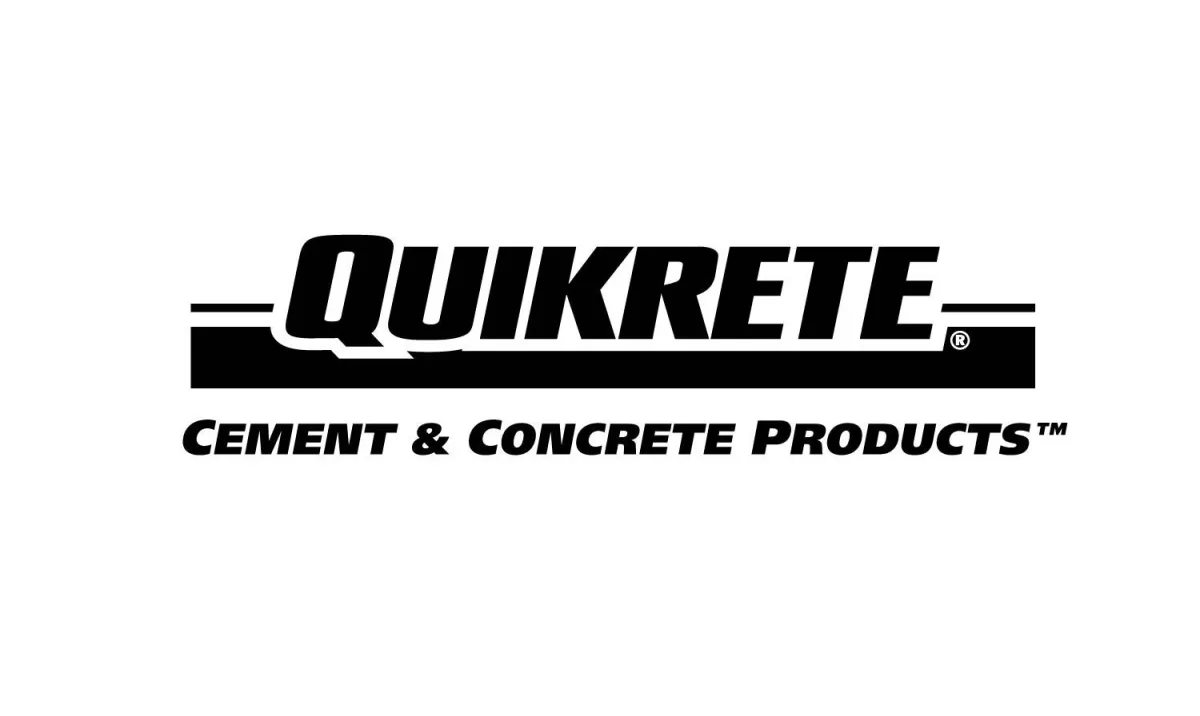 Logo of Quikrete, a leading brand for cement and concrete products, with bold black text and tagline 'Cement & Concrete Products'.