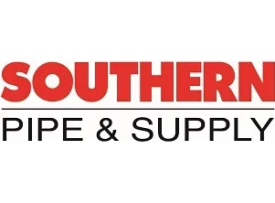 Logo of Southern Pipe & Supply, a prominent supplier of plumbing and building materials with bold red and black text.