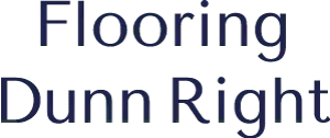 Logo of Flooring Dunn Right, a professional flooring service provider, featuring simple, clean blue text.