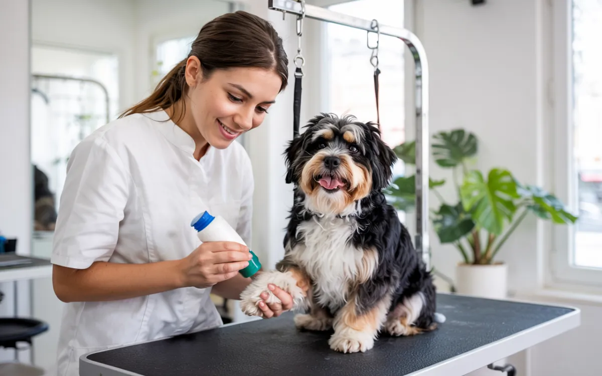 a dog with a toy in its mouth