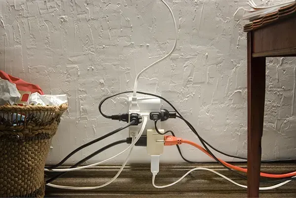 overloaded wall outlet