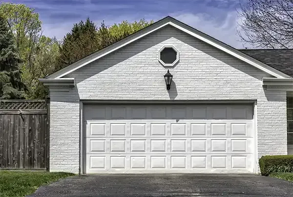 White garage door