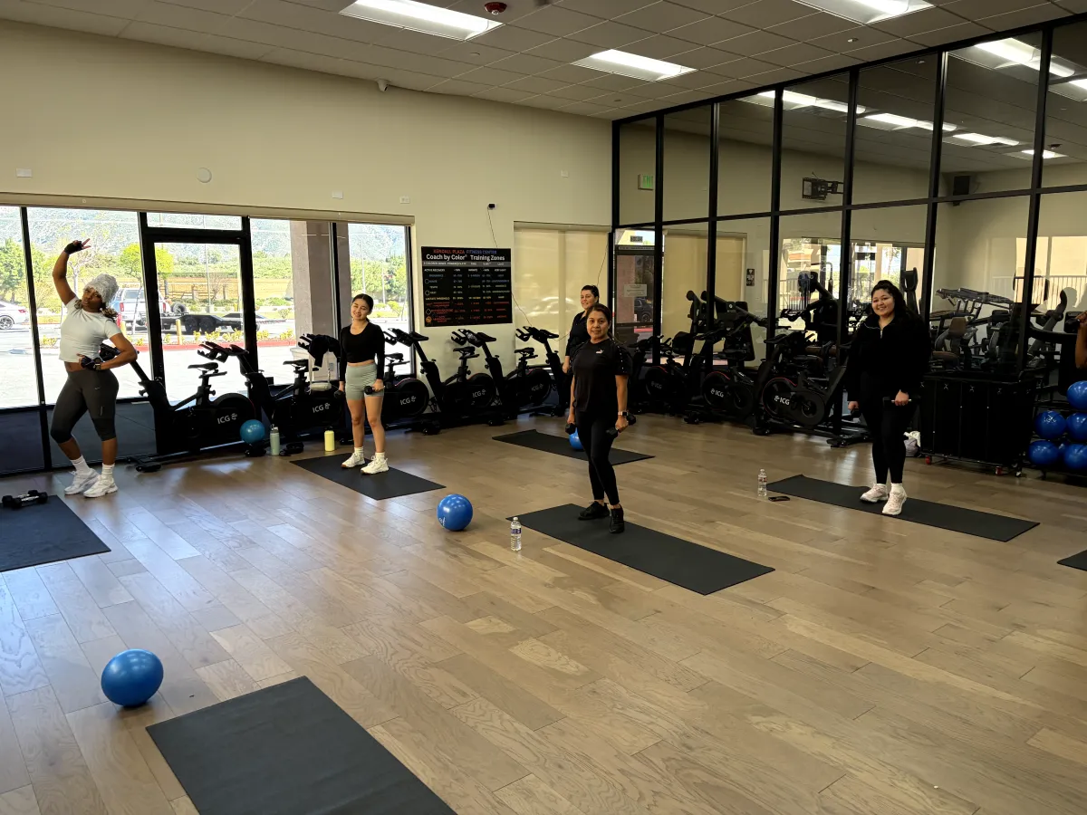 Women worshipping and working out together