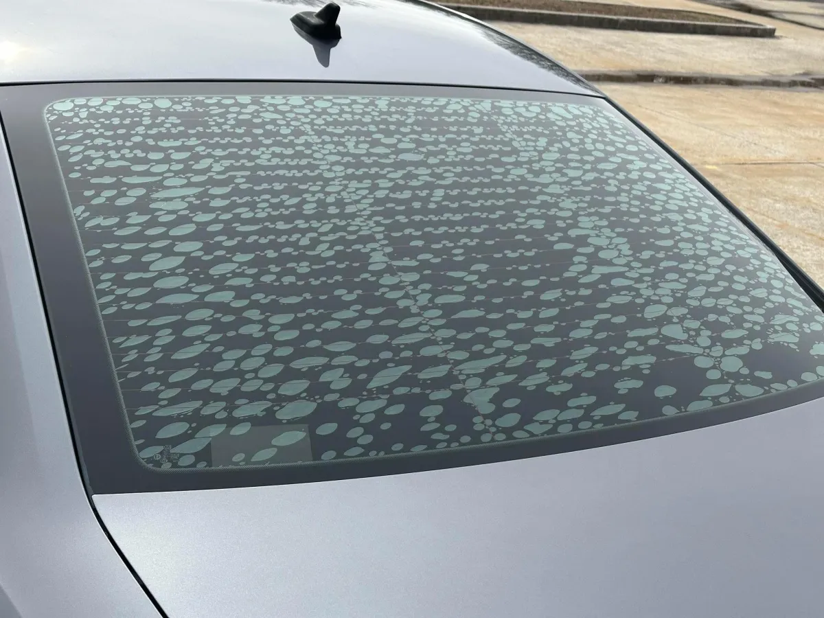 Car tint removal in progress