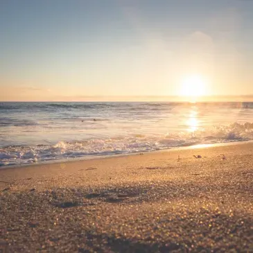 Beach with Sunet